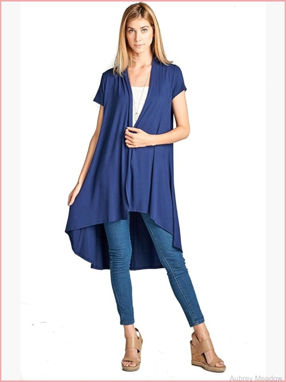 Ultra Soft Viscose from Bamboo Long Duster Cardigan Short Sleeve Layering